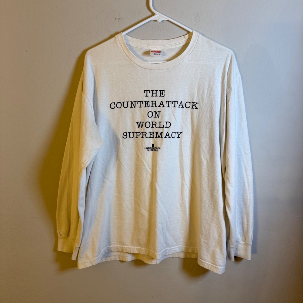 Supreme Undercover Public Enemy White Long Sleeve T-Shirt Size M Fear Of A Black